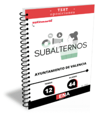 5. TEST Oposición 44 plazas subalterno Ayuntamiento de Valencia. FORMATO Encuadernado