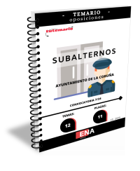 2. TEMARIO (ENCUADERNADO) Oposición 11 plazas subalterno Ayuntamiento de A Coruña.