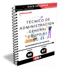 pack de estudio compuesto de TEMARIO COMPLETO y TEST COMPLETO (con preguntas de cuatro opciones de respuesta), sobre los 90 temas solicitados para el estudio de la fase de oposición de las 97 plazas convocadas por el Ayuntamiento de Valencia, de técnico/a de administración general A1, por turno libre. Publicadas las bases en el boletín Oficial de la Provincia de Valencia el 13/11/2024.