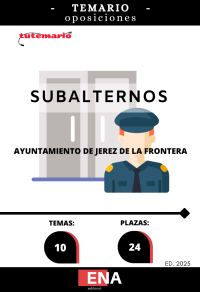 Vamos a desarrollar en este LIBRO-TEMARIO, los 10 temas solicitados para el estudio de las oposiciones convocadas por el Ayuntamiento de Jerez de la Frontera, de 24 plazas de Subalternos, en régimen de personal funcionario de carrera, y publicadas por Acuerdo de la Junta de Gobierno Local, en sesión ordinaria celebrada el día 30 de diciembre de 2024, al particular 45 del Orden del Día.