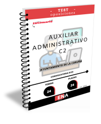 libro TEST con preguntas (de cuatro opciones de respuesta) sobre los 24 temas solicitados en las oposiciones convocadas por el consejero delegado responsable de Economía y Planificación Estratégica, por delegación de la Junta de Gobierno Local, con fecha de 22 de agosto de 2024, cuyo temario elaborado en dos partes una común que incluye 6 temas y otra especifica conformada por 18 temas