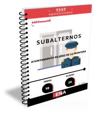 LIBRO-TEST, con preguntas (de cuatro opciones de respuesta) sobre los 10 temas solicitados para el estudio de las oposiciones convocadas por el Ayuntamiento de Jerez de la Frontera, de 24 plazas de Subalternos, en régimen de personal funcionario de carrera, y publicadas por Acuerdo de la Junta de Gobierno Local, en sesión ordinaria celebrada el día 30 de diciembre de 2024, al particular 45 del Orden del Día.