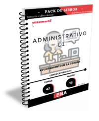 Pack de estudio completo formado por, el temario completo y un libro de test, con preguntas tipo test con cuatro respuestas alternativas, son libros sobre los 10 temas en la parte común y 37 temas en la parte especifica solicitados en las oposiciones convocadas por el concejal competente en Economía y Planificación Estratégica, por delegación de la Junta de Gobierno Local, de fecha 30 de agosto de 2024, resolvió autorizar la convocatoria al proceso de selección para cubrir 13 plazas de administrativo (subgrupo C1) de la escala de Administración General, subescala administrativa, C.E. 24/9, del Ayuntamiento de la Coruña.