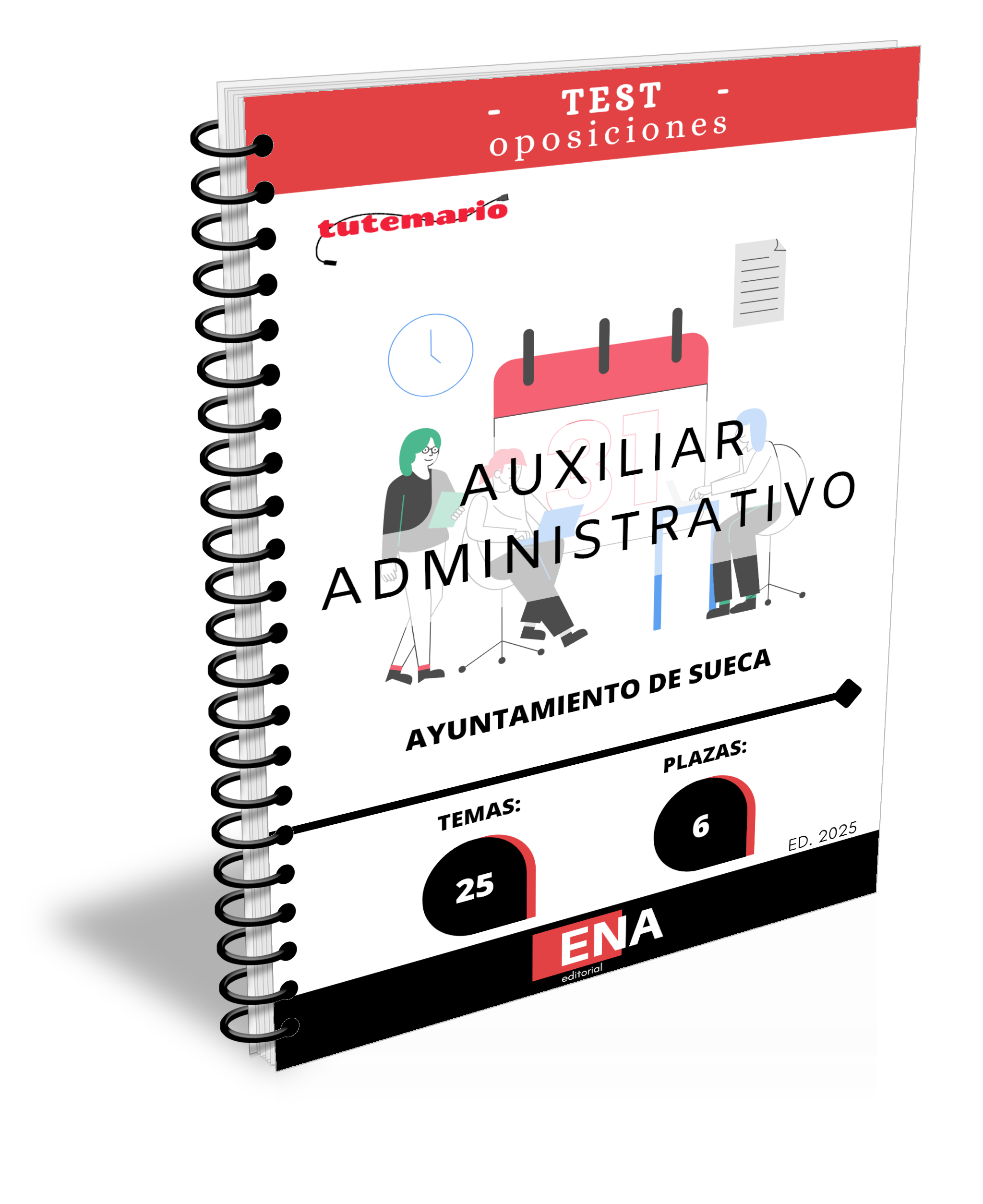 5. 6 Plazas auxiliar administrativo Ayuntamiento de Sueca TEST (Encuadernado)