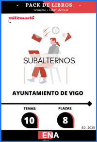 Pack completo de estudio compuesto de LIBRO TEMARIO y LIBRO TEST,sobre los 10 temas solicitados para el estudio de la fase de oposición de las plazas de SUBALTERNOS, convocadas por el Ayuntamiento de Vigo, publicadas en el Boletín Oficial de Pontevedra el 13/09/2024, de las ofertas de empleo público de los años 2020,2021 y 2022, 2ª FASE.