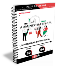 8. 64 Administrativo C1 Universidad Valencia ED. 2025 Pack de TEMARIO y TEST (Encuadernado)