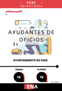 LIBRO TEST, con preguntas sobre los 10 temas solicitados para el estudio de la fase de oposición de las plazas de AYUDANTES DE OFICIOS, convocadas por el Ayuntamiento de Vigo, publicadas en el Boletín Oficial de Pontevedra el 13/09/2024, de las ofertas de empleo público de los años 2020,2021 y 2022, 2ª FASE.