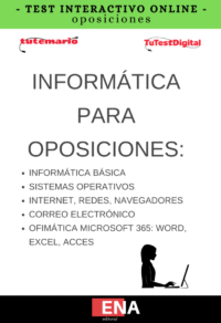 0. TEST Oposiciones de informática básica y Microsoft. INTERACTIVO desde 2 €