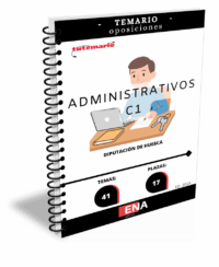 LIBRO TEMARIO, sobre los 41 temas solicitados para el estudio de la fase de oposición para las 17 plazas convocadas por la Diputación de Huesca, de conformidad con la Oferta de Empleo Público del año 2024, aprobada por Decreto núm. 3807, de 13 de noviembre de 2024 y la Oferta de Empleo Público de 2025, aprobada por Decreto núm. 1244, de 21 de marzo de 2025, es objeto de la presente convocatoria, que se publicará en el portal web de la Diputación Provincial de Huesca (www.dphuesca.es/convocatoriaempleo) y en el Boletín Oficial de la Provincia, la provisión, mediante oposición, de diecisiete plazas de Administrativo, encuadradas en la Escala de Administración General, Subescala Administrativa, Grupo C, Subgrupo C1.