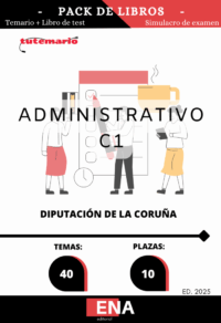Pack de LIBRO TEMARIO y LIBRO TEST, con preguntas (DE TRES OPCIONES DE RESPUESTA) sobre los 40 temas que son objeto de la siguiente convocatoria: Bases específicas de la convocatoria de 10 puestos administrativos de administración general (C1) correspondientes de la Excma. Diputación Provincial de La Coruña, (grupo C, subgrupo C1, escala de administración general, subescala administrativa), incluidas como prazas de acceso libre en la Oferta de Empleo Público del año 2023 (Diario Oficial de Galicia, número 59, do 24 de marzo de 2023).
