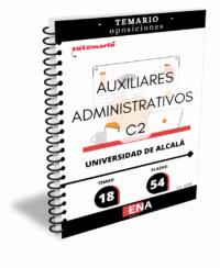 2. TEMARIO 54 Auxiliar Administrativo Universidad Alcalá. Encuadernado