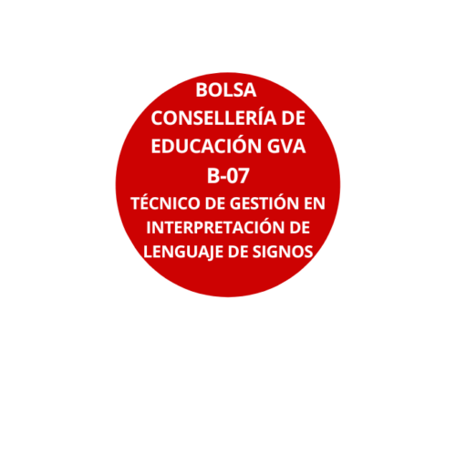 Bolsa Educación Lenguaje de Signos GVA