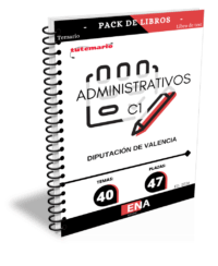 Pack de LIBRO TEMARIO y LIBRO DE TEST, con preguntas (DE TRES OPCIONES DE RESPUESTA), sobre los 40 temas solicitados para la cobertura de personal funcionario de carrera, mediante el sistema de turno libre y por el procedimiento de oposición libre de cuarenta y siete plazas de Administrativo/va, vacantes en la plantilla de esta Diputación, (sector no sanitario), 25 plazas correspondiente a la Oferta de Empleo Público 2023 (BOP núm. 247 del 27 de diciembre de 2023), 12 a la del 2024 (BOP núm. 183 del 20 de septiembre de 2024) y 10 correspondiente a la Oferta de Empleo Público 2025 (BOP núm. 211 del 04 de noviembre 2025), de las cuales 4 de la OPE de 2023 y 4 de la OPE de 2024, están reservadas a personal con discapacidad funcional, todas ellas encuadradas en la escala de Administración General, subescala Administrativa, subgrupo C1, dotadas con las retribuciones legalmente establecidas y correspondientes a su subgrupo de clasificación según lo establecido en el artículo 76 del Real Decreto Legislativo 5/2015, de 30 de octubre, por el que se aprueba el texto refundido de la Ley del Estatuto Básico del Empleado Público (TREBEP).