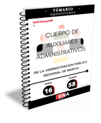 LIBRO TEMARIO, sobre los 16 temas solicitados para el estudio de la fase de oposición, de la convocatoria publicada con Orden de 4 de noviembre de 2025 de la Consejería de Economía, Hacienda, Fondos Europeos y Transformación Digital, por la que se convocan pruebas selectivas de acceso libre para cubrir 58 plazas del Cuerpo de Auxiliares Administrativos de la Administración Pública Regional. (Código DGX00L24-9).