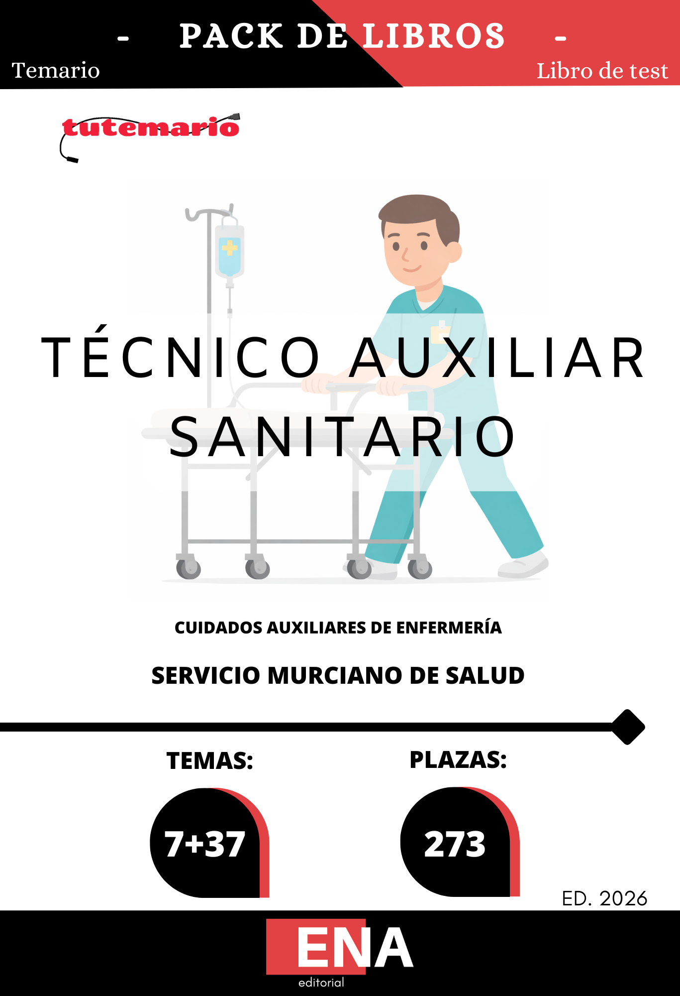 7. TEMARIO y TEST Oposición 273 TCAES Servicio Murciano de Salud. FORMATO ONLINE
