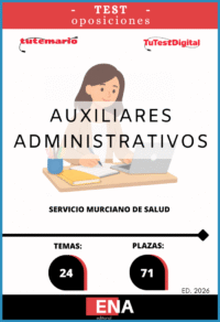 LIBRO DE TEST, con preguntas (DE CUATRO OPCIONES DE RESPUESTA), sobre los 24 temas solicitados para el estudio de las pruebas selectivas, por el sistema de concurso oposición por resolución del Director Gerente del Servicio Murciano de Salud por la que se aprueba la parte general y específica del temario correspondiente a las pruebas selectivas para el acceso a la categoría estatutaria de Técnico Auxiliar no Sanitario, por los turnos de acceso libre.