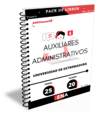 Pack de LIBRO TEMARIO y LIBRO DE TEST, con preguntas (DE CUATRO OPCIONES DE RESPUESTA). Sobre los 25 + 1 tema (OFFICE 365), solicitados para la fase de oposición de las 20 plazas convocadas por la Universidad de Extremadura, por RESOLUCIÓN de 5 de febrero de 2026, de la Gerencia, por la que se convocan pruebas selectivas para ingreso en la Escala Auxiliar Administrativa, mediante el sistema de acceso libre.los 25 + 1 tema (OFFICE 365), solicitados para la fase de oposición de las 20 plazas convocadas por la Universidad de Extremadura, por RESOLUCIÓN de 5 de febrero de 2026, de la Gerencia, por la que se convocan pruebas selectivas para ingreso en la Escala Auxiliar Administrativa, mediante el sistema de acceso libre.