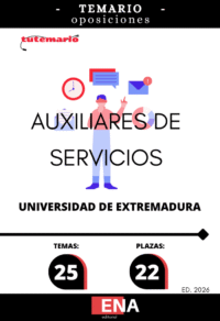 LIBRO TEMARIO. Sobre los 25 + 1 tema (OFFICE 365), solicitados para la fase de oposición de las 20 plazas convocadas por la Universidad de Extremadura, por RESOLUCIÓN de 5 de febrero de 2026, de la Gerencia, por la que se convocan pruebas selectivas para ingreso en la Escala Auxiliar Administrativa, mediante el sistema de acceso libre.