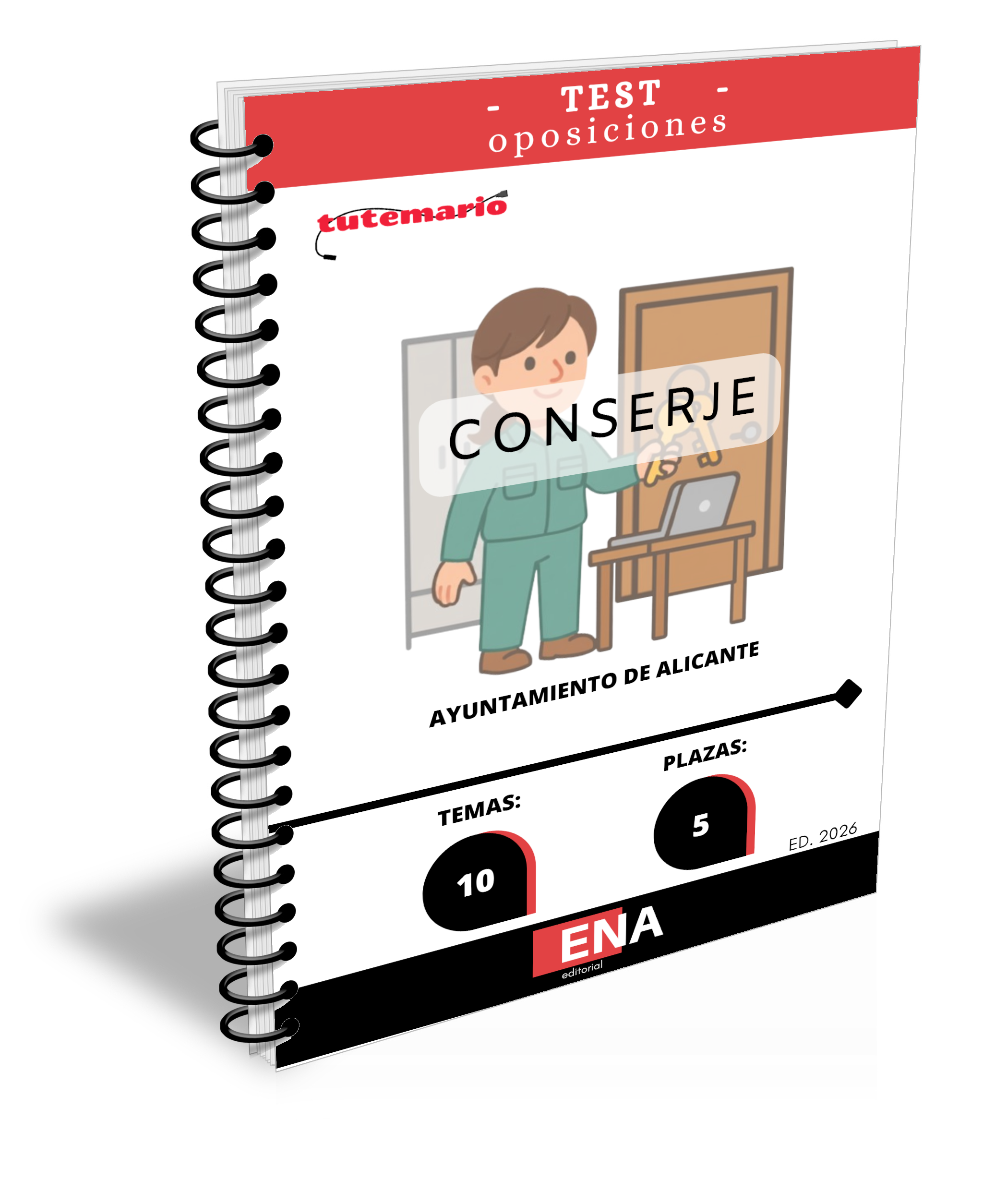 TEST Oposición Conserje Ayuntamiento de Alicante. FORMATO ENCUADERNADO
