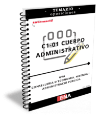TEMARIO, sobre los 12 + 23 = 35 temas, solicitados para la oposición de plazas del cuerpo administrativo C1-01 convocadas por la GVA, de la oferta de empleo público de 2026 para la Administración de la Generalitat.