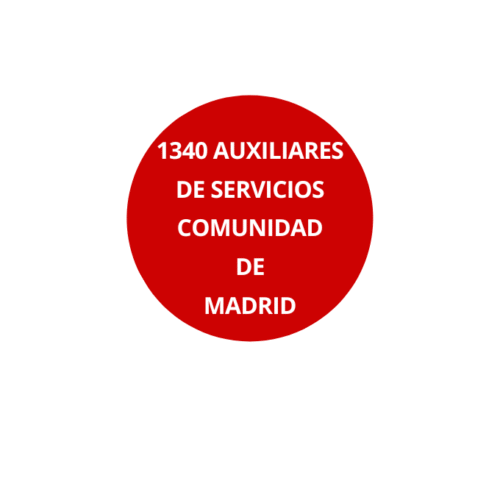 1340 Auxiliares Servicios Comunidad de Madrid.