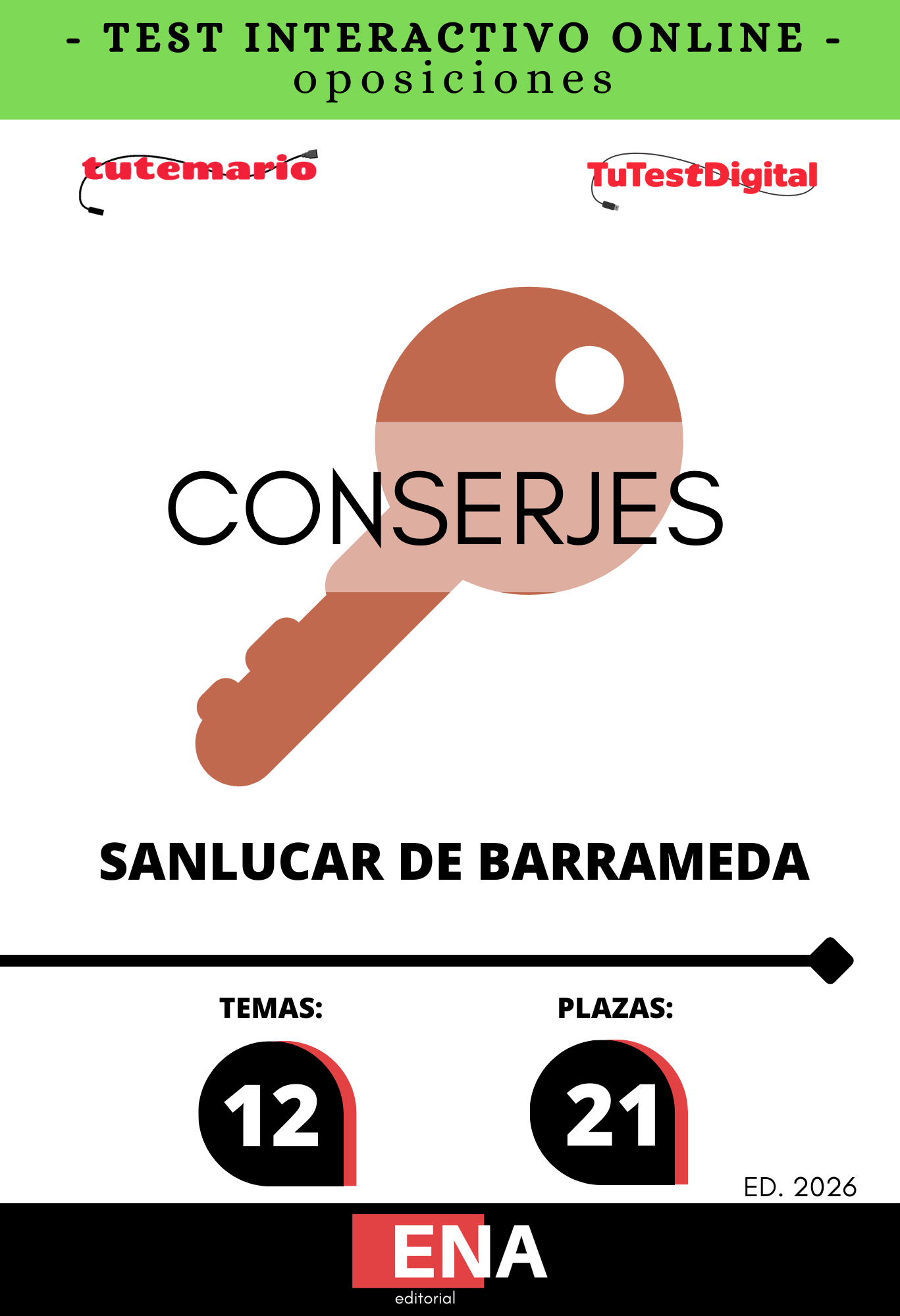 TEST INTERACTIVO. Oposición Conserje Ayuntamiento Sanlúcar de Barrameda. INTERACTIVO desde 4€ mes