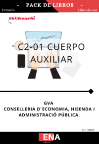 Material de estudio TEMARIOS y TEST para la oposición GVA C2-01 Cuerpo Auxiliar