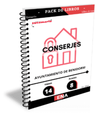 Material de estudio TEMARIOS y TEST para la convocatoria de 8 Conserjes Ayuntamiento de Benidorm.