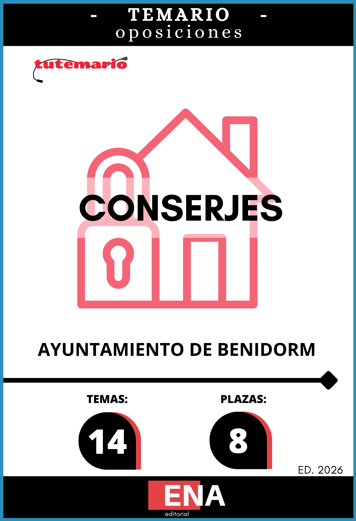 Libros oposición 8 Conserjes Ayuntamiento de Benidorm.