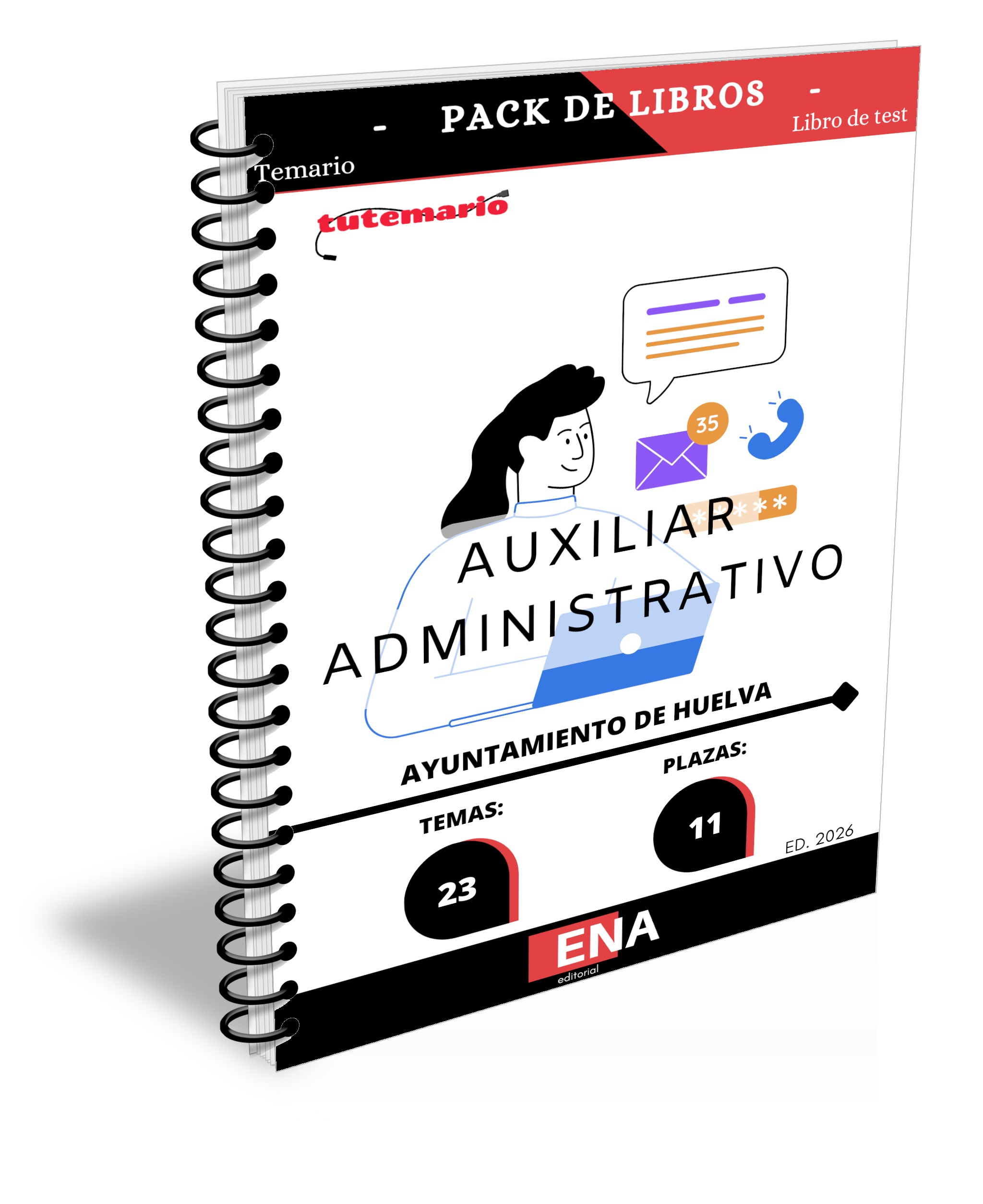 Libros Oposición Auxiliar Administrativo Ayuntamiento de Huelva ED 2026