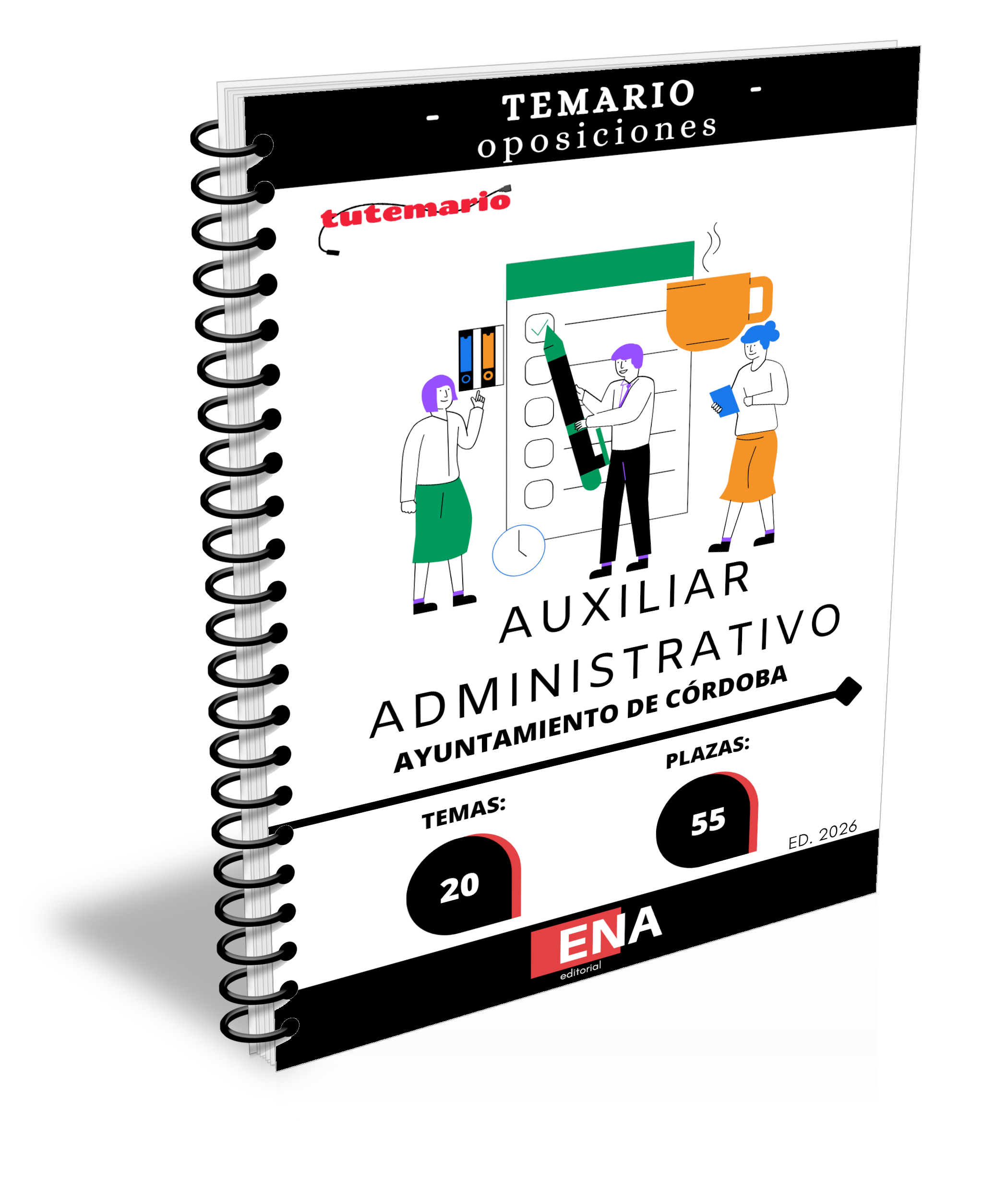 Libros de Oposición 55 plazas auxiliar administrativo Ayuntamiento de Córdoba. ED 2026 de 9€ a 114€
