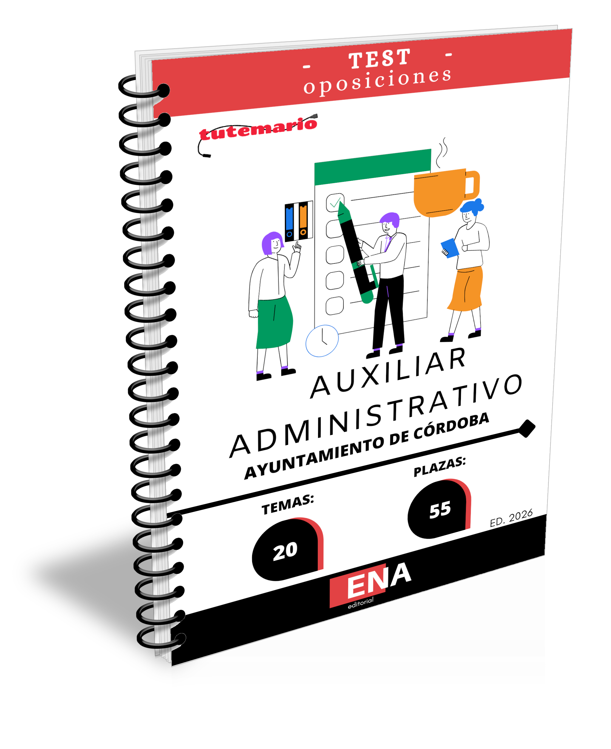 Libros de Oposición 55 plazas auxiliar administrativo Ayuntamiento de Córdoba. ED 2026 de 9€ a 114€