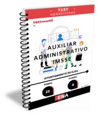 5. TEST Oposición 8 Auxiliares Administrativos IMSSE Ayuntamiento de Elda ED. 2026 Formato ENCUADERNADO