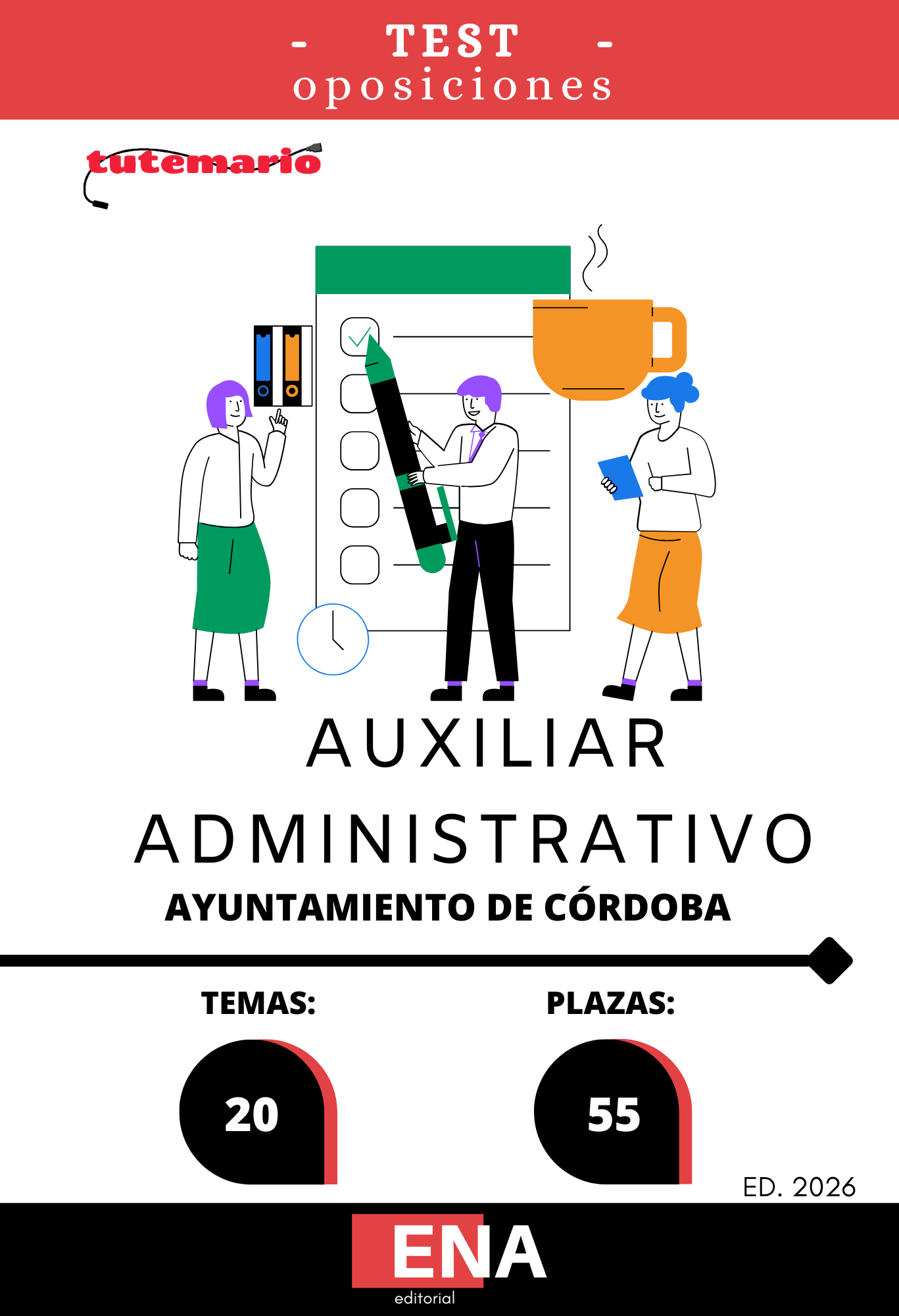 Libros de Oposición 55 plazas auxiliar administrativo Ayuntamiento de Córdoba. ED 2026 de 9€ a 114€