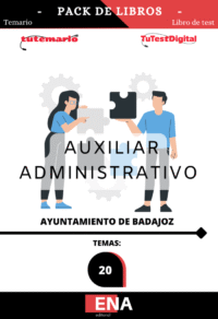 Z12. TEMARIO y TEST. Oposición Auxiliar Administrativo Ayuntamiento de Badajoz. FORMATO ONLINE