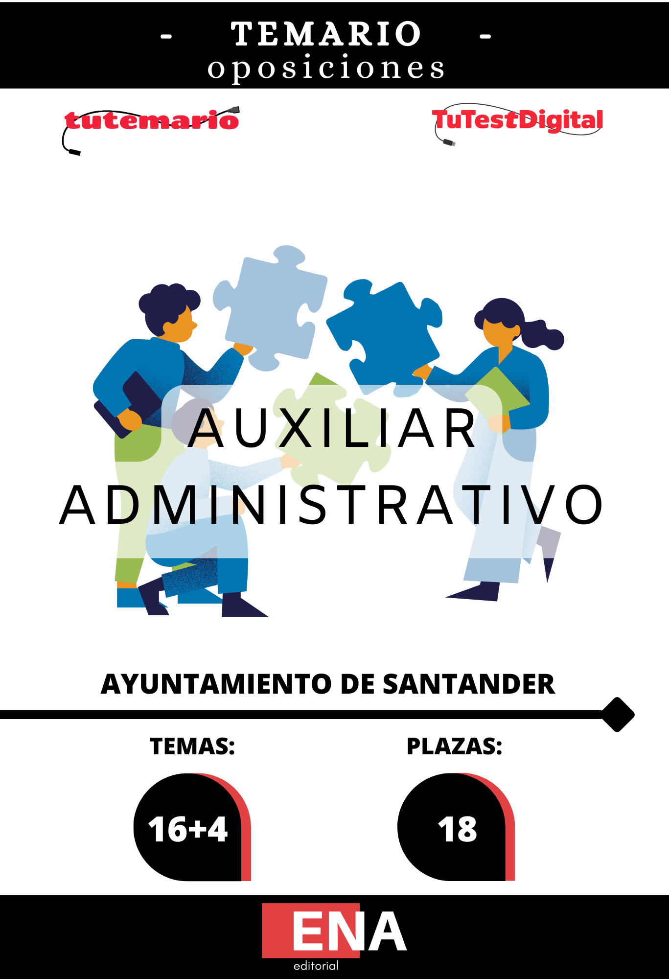 Libros Oposición 18 Auxiliares Administrativos Ayuntamiento de Santander