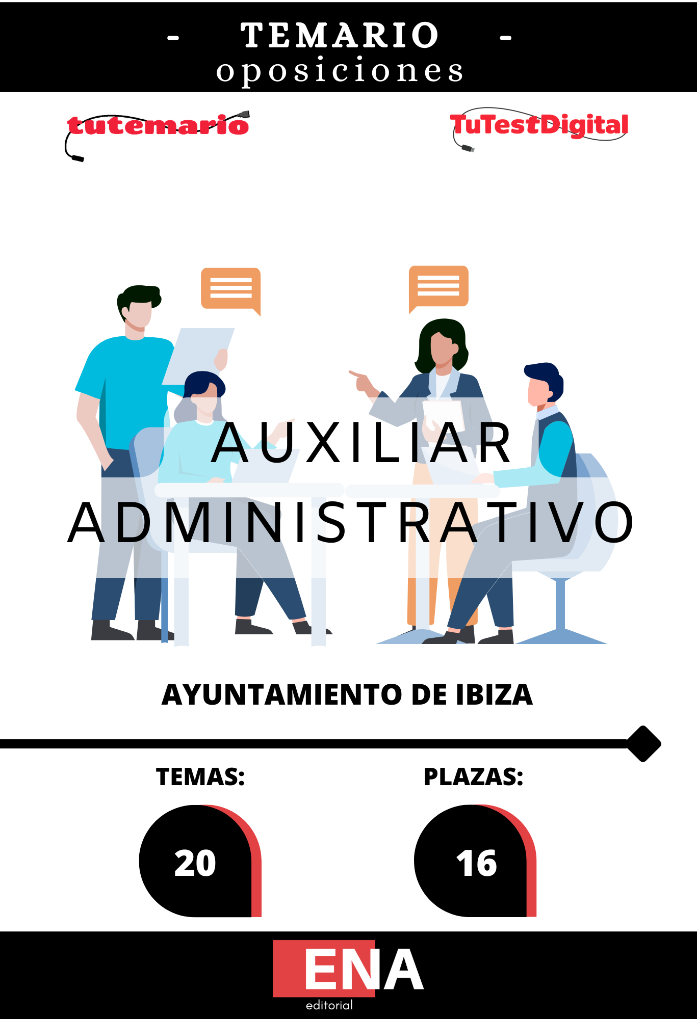 Libros Oposición 16 Auxiliares Administrativos Ayuntamiento de Ibiza ED 2026