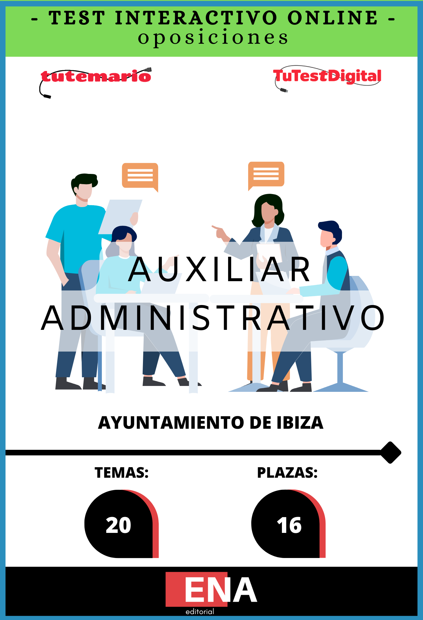 Libros Oposición 16 Auxiliares Administrativos Ayuntamiento de Ibiza ED 2026