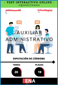 Material de estudio TEMARIOS y TEST para la convocatoria Oposición 19 Auxiliar Administrativo C2 Diputación de Córdoba 2026