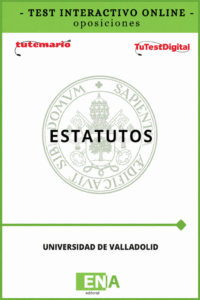 TEST, con preguntas (DE CUATRO OPCIONES DE RESPUESTA), que tiene como finalidad facilitar el estudio de los Estatutos de la Universidad de Valladolid, aprobados por el Acuerdo 23/2026, de 5 de marzo, de la Junta de Castilla y León, junto con una colección de 457 preguntas tipo test destinadas a facilitar su estudio, repaso y autoevaluación.