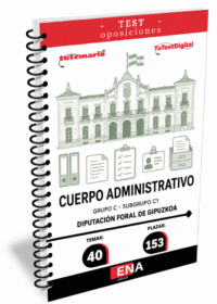 Material de estudio TEMARIOS y TEST para Oposición 153 Administrativos C-1 Diputación de Guipúzcoa / Gipuzkoa