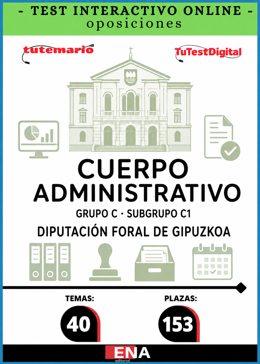 Libros Oposición 153 Administrativos C-1 Diputación de Guipúzcoa / Gipuzkoa
