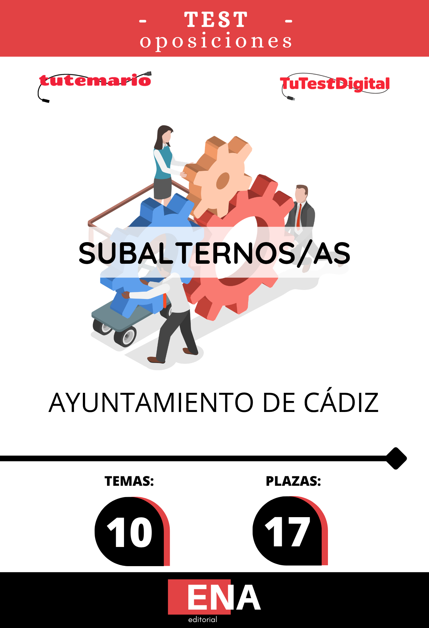 Material de estudio TEMARIOS y TEST para Oposición Subalternos Ayuntamiento de Cádiz