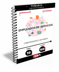 Material de estudio TEMARIOS y TEST para Oposición 100 Empleados de Servicios de la Comunidad de Cantabria